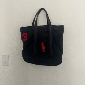 Polo by Ralph Lauren Navy Tote with Red Logo